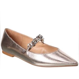 Steve Madden Silver Chain Flats